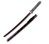 Wooden Roronoa Zoro Sword Overall 41 inch Japanese Ninja Katana Samurai Sword Anime Original Texture for ONE PIECE Anime Lovers, Cosplay Props Toys, Shusui D