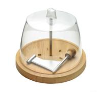 Wooden Rotary Cheese Grater 14cm Manual Shaver | Rotary cutting mechanism, effortless wrist motion, uniform thin slices, for ideal for pizza and pasta toppings