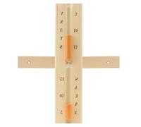 Wooden Rotating Hourglass Timer for Sauna, Thickened Glass, 360 Degree Rotation, Clear Markings, 15 Minutes, Wall Mounted Hourglass Timer for Sauna Room