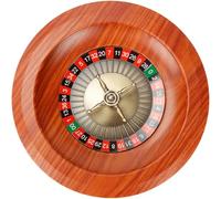 Wooden Roulette Wheel, Solid Wood Casino Roulette Wheels for Adults, Digital Dial Russian Roulette Board Game Lottery Turntable 12inch
