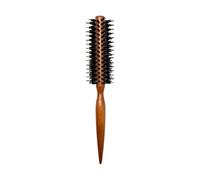 Wooden Round Boar Bristle Hair Brush for Men & Women | Natural Anti-Static Hairbrush with Nylon Pins | Styling, Curling & Straightening Brush for Wet & Dry Hair | Volumizing Blow Drying Brush (Medium)