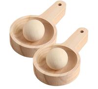 Wooden Round Dumpling Press Maker, Uniform Wrappers Mould Pasty Dough Dimsum Maker Kitchen Tool Handheld Dumpling Skin Roller for Dumplings Snow Skin Pastries Tortillas