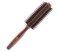 Wooden Round Hair Brush Natural Boar Bristle Hairbrush Anti Static Hairbrush for Hair Styling, Curling, Drying, Adding Hair Shine and Volume (Large)
