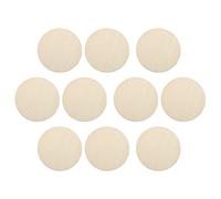 Wooden Round Hole Pendant 10Pcs, 120mm Durable DIY Craft Discs - Rustic Wood Texture, Safe Composite Wood, Ideal for Holiday Decorations