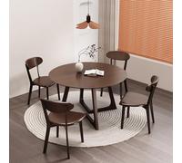 Wooden Round Kitchen Table Set with 2/4 Chairs - Space-Saving Coffee Table for Dining Room Office Lounge and Small Spaces - Stylish andFurniture