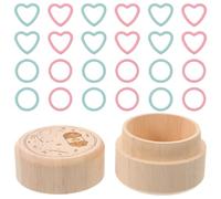 Wooden round Stitch Markers Set with Storage Box for Knitting Projects | Smooth Plant-themed Design, Metal and Wood Construction, Portable Storage, Helps Track Stitches and Mark Mistakes