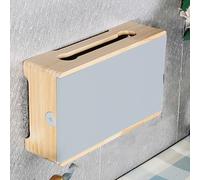 Wooden Router Shelf Wall Mount WiFi Router Storage Box,Crea tive Multi-Function Router Box Hider,WiFi Wireless Router Storage Cover,Basket for Hiding Router(Brown/Gray,L64cm/25in)