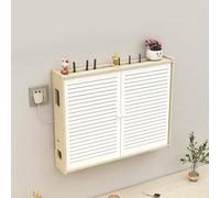 Wooden Router Storage Box, Wall Mounted WiFi Box Hider, Decorative Router Cabinet Modem Shelf, Projector Stand, Cable Management Organizer, for Office and Home(45 * 52cm/17.7 * 20.5in)