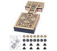 Wooden Royal Game of UR,Ancient Strategy Board Game for 2 Players,Beautifully Designed Board with Storage Drawers,Over 4500 Years Old (Orange)