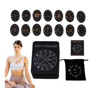 Wooden Runes Set Engraved Wood Divination Tools Guide Book