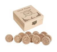 Wooden Runes Set Small Portable Wood Predictive Runic | Engraved Norse Runes for Women Spiritual Meditation Self Discovery Daily Guidance Love Career Beginners Healing