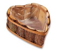 Wooden Rustic Heart Planter Assorted Sizes