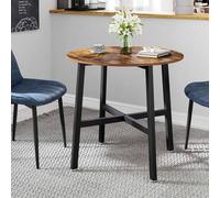 Wooden Rustic Small Round Dining Table Space Saving Kitchen Furniture Vintage UK