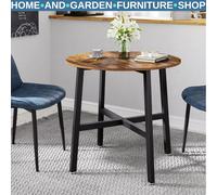 Wooden Rustic Small Round Dining Table Space Saving Kitchen Furniture Vintage UK
