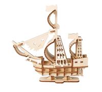 Wooden Sailing Ship Model for Home Learning Projects, Classroom Science Demonstrations, Natural Wood Desk Display, Hobby Rooms, and Study Corners Classroom Science Demonstrations