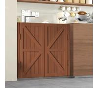 Wooden Saloon Doors for Cafe & Home Modern HalfWaist Partition Door with AutoClose Hinges Strong Kitchen Bar Entryway Rustic Brown 2 Doors (W110xH100cm)