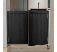 Wooden Saloon Swing Cafe DoorsHalf Doors for Kitchen & Shop Entrance 30/32/36/38" W Durable Black Finish Set of 2 W95xH100cm HeavyDuty Hinges for LongLasting Use