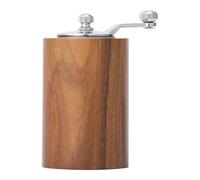 Wooden Salt and Pepper Grinder Manual Spice Mill with Adjustable Coarseness for Sea Salt, Black Pepper, Sesame and Coffee Beans, Brown Kitchen Tool(M)