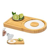Wooden Salt Rimmer - Premium Rimmer Cocktail Glass, Tequila Margarita Salt Rim Tray | Natural Wood Tool, Elegant Drink Garnish Rim Plate, Bartender Accessories for Bartender