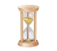 Wooden Sand Timers 2 Minute Hourglass,Stunning Glass Mini Sand Clock for Productivity, Meditation & Decor, 2 Min Small Reloj De Arena for Kitchen, Game, Classroom, Toothbrush (Gold)