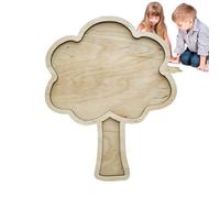Wooden Sand Tray | Flower-Shaped Sensory Board For Kids | Educational Wooden Tray Toy Sensory Development & Teaching Aid For Tabletop Play