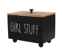 Wooden Sanitary Napkin Storage Box with Lid for Women | Black Modern Minimalist Design, Moisture-resistant Dustproof Organiser, for Offices and Dormitories