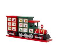 Wooden Santa Express Train Advent Calendar | Reusable Fill Your Own 24-Drawer Christmas Countdown Train | Family Keepsake Advent Decoration - 42cm