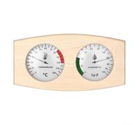 Wooden Sauna Thermometer Hygrometer with Dual Function Design for Monitoring Temperature Range 0 to 120 C and Humidity Level 0 to 100 RH