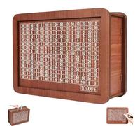 Wooden Saving Challenge Money Box 10,000 Retro Cash Saving Box 20x14.5cm Wooden Money Box with Money Target and Numbers Piggy Bank Money Saving Box with Counter for Kids Adults