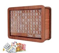 Wooden Saving Money Box, 10000 Savings Challenge Coin Cash Bank Moneys Boxes, MoneySaving Challenge with Numbers Tick with Counter, Coin CashBoxes For Adults & Children
