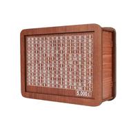 Wooden Saving Money Box, 5000/10000 Savings Challenge Box With Counter, Retro Reusable Coin Cash Boxs, Money Jar With Savings Target And Numbers, Portable Piggy Bank For Adults & Children