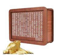 Wooden Saving Money Box, Saving Target Money Box, 10000 Savings Challenge Box For Adults Children, Wooden Money Box With Counter, Markable Retro Money Saving Cash Can For Adults & Kids