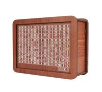 Wooden Saving Money Box with 5000/10000 Counter, Reusable Markable Retro Saving Challenge Moneys Counting Storage Case with with Savings Goal, for Children & Adults
