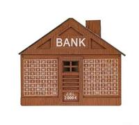 Wooden Savings Box with Interactive Features Track and Achieve Your Savings Goals Together (2000€ 浅棕色)