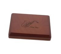 Wooden Saxophone Reed Case Double-sided Storage Holds 10 Brown