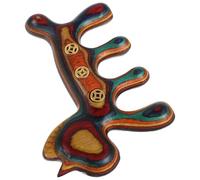 Wooden Scalp Massage Brush Horse Shaped Colourful Unicorn Design