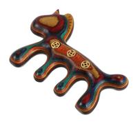 Wooden Scalp Massage Comb Unicorn Shaped Colourful Head Brush
