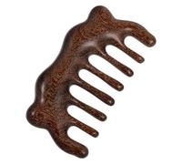 Wooden Scalp Massager Comb, Handmade Curly Hair Brush Small Wide Tooth Comb Head Wooden Large Tooth Gua Sha Comb Natural Green Sandalwood Hair Massager Scalp Brush for Women Men Hair Growth