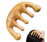 Wooden Scalp Massager, Portable Comb with Wide Teeth, Tool for Scalp Massage with Wide Teeth, for Stimulation and Relaxation of the Head as well as Personal