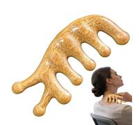Wooden Scalp Massager, Portable Comb with Wide Teeth, Wide Teeth Scalp Massager, for Stimulation and Relaxation of the Head as well as Personal