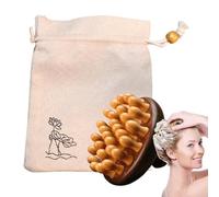 Wooden Scalp Massager - Premium Sandalwood Comb, Relaxing Portable Meridian Brush Items, Sturdy Wide Tooth Haircare Gears, Deep Neck Shoulder Stress Reliefs - for Mens Womens Daily Travel Bag