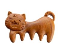 Wooden Scalp Massager | Wood Comb of Tiger Shape | Wood Comb of Wide Tooth Scalp Head Massage Gift for Family Friends Colleagues