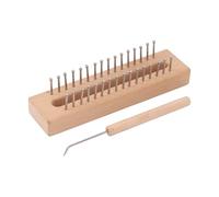 Wooden Scarf Knitting Loom Kit,DIY Craft Knitting Board Looms with Loom Pick Tool and Needle, Square Knitting Board DIY Craft Weaving Tool for Scarves Hats Toys