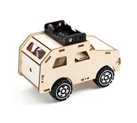 Wooden Science Car Assembly Project, Sound Activated Learning Vehicle with Pre-Cut Panels for Classroom and Home Study Activities Daily Wooden Science Car Project Sound Activated Learning Toy Build