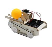 Wooden Science Vehicle Tracked Car Assembly Model with Battery Compartment Area Track Bands Wheel for Creative Project Wooden Car Project Science Toy Vehicle Model Track Wheel Assembly Classroom Maker