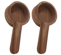 Wooden Scoop, 2PCS Wooden Measuring Spoons, 3.9 Inch Small Coffee Scoop, Reusable Tablespoon for Kitchen Tea Coffee Sugar Spice Beans