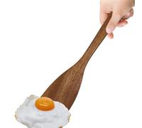 Wooden Scraper Spatula, Kitchen Turner Flipper, Long Handle Frying Ladle, Nonstick Stirring Spurtle, (12.99 x 2.95 Inches), Ideal For Cooking And Mixing Needs