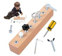 Wooden Screwdriver Board - 20.5cm Nut Bolt Construction Sensory Toy Educational Learning Kit | Fine Motor Development Game Aid for All People