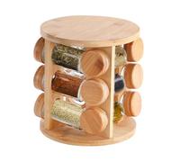 Wooden Se nizer | Rotating Se Jar Sto for Kitchen, tial Kitchen nizer for Condiments and Seasonings, Space-Saving Design for Easy Access