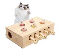 Wooden Seek Cat Toys - Carved Bright & Seek Cat Toy, Interactive Kitten Search Game | Wellness with Wooden Kitten Addiction and Hidden Catch Toy, Pop and Play for Inn